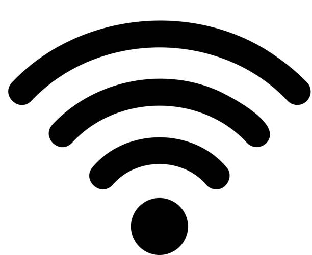 Black Wi-Fi signal icon representing connectivity for optimizing your Wi-Fi network.